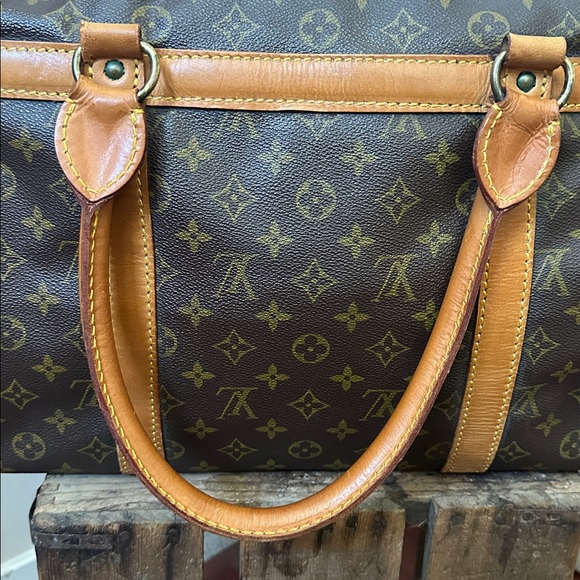 Vintage (1982) Louis Vuitton Brown and Tan Monogram Travel Bag - Picture 9 of 16